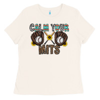 Bone calm your mits baseball Ladies Tee - CowhideDigitalArt
