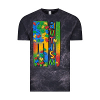 Cloud Black autism american flag Vintage Tee - MaliasSmallBusiness
