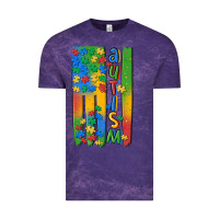 Cloud Purple autism american flag Vintage Tee - MaliasSmallBusiness