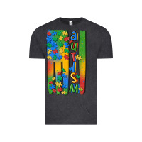 Vintage Black autism american flag Vintage Tee - MaliasSmallBusiness