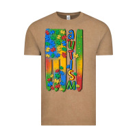 Vintage Coffee autism american flag Vintage Tee - MaliasSmallBusiness