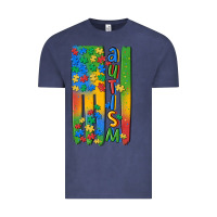 Vintage Denim autism american flag Vintage Tee - MaliasSmallBusiness
