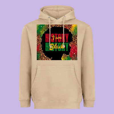 I Am Black History Heavyweight Hoodie Designed By Tumblerdesignbyshophia