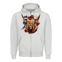 Dove Grey American Highland Cow Zipper Hoodie - Bettercallsaul