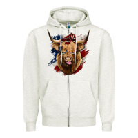 American Highland Cow Zipper Hoodie | Teevron