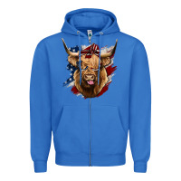 True Royal American Highland Cow Zipper Hoodie - Bettercallsaul