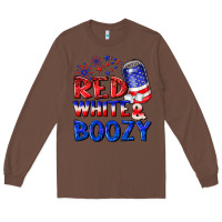 Chestnut red white boozy Long Sleeve Tee - NancyCooperArtShop