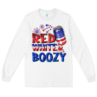 White red white boozy Long Sleeve Tee - NancyCooperArtShop