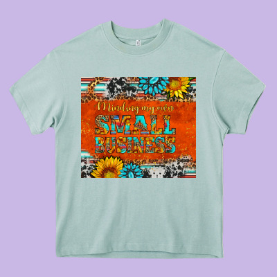 Minding My Own Small Business Heavy Core Tee Designed By Hra Design Shop