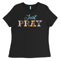 Black Just Pray Ladies Tee - JahusDesignShop