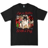 Black Christmas life is better with a pug Premium Tee - JahusDesignShop