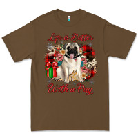 Cacao Christmas life is better with a pug Premium Tee - JahusDesignShop