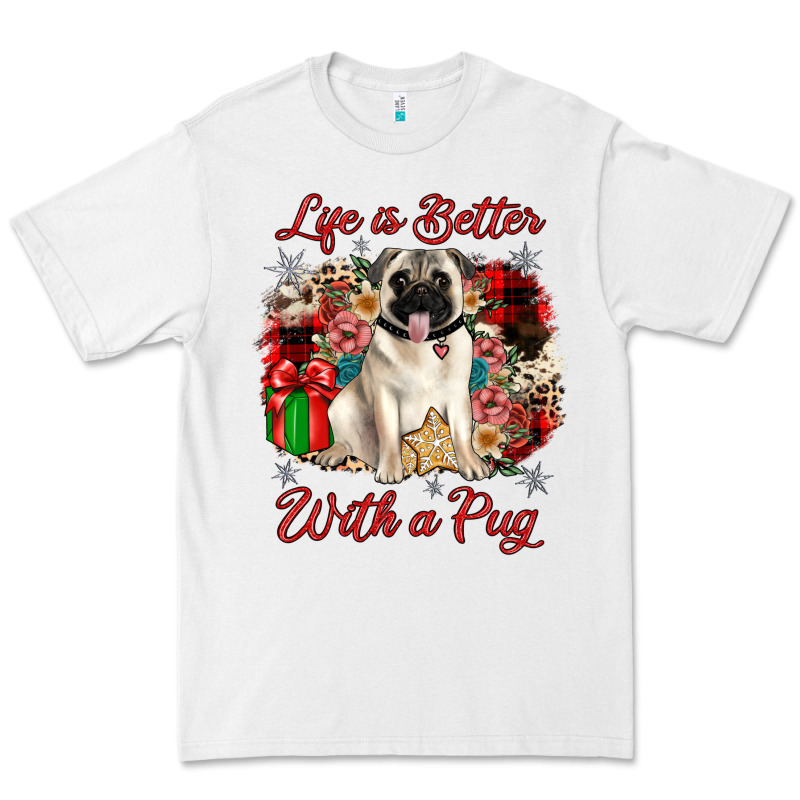 Christmas Life Is Better With A Pug Premium Tee by JahusDesignShop | Teevron