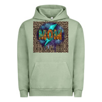 Pigment Oil Green Leopard mom Urban Hoodie - FaDigitalArtStudio