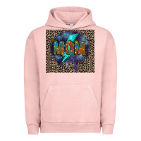 Pigment Salmon Leopard mom Urban Hoodie - FaDigitalArtStudio
