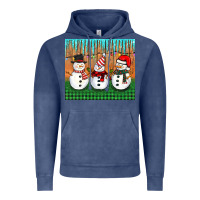 Vintage Denim christmas snovman Vintage Hoodie - BarkalooDesign
