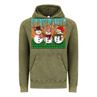 Vintage Olive christmas snovman Vintage Hoodie - BarkalooDesign