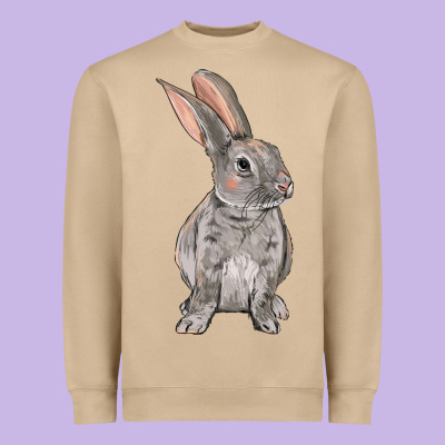 Easter Bunny Heavyweight Sweatshirt Designed By Nancycooperartshop