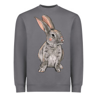 Storm Easter bunny Heavyweight Sweatshirt - NancyCooperArtShop