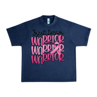Navy breast cancer warrior Urban Heavy Tee - MaliasSmallBusiness