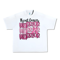 White breast cancer warrior Urban Heavy Tee - MaliasSmallBusiness