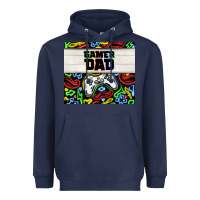 Navy gamer dad Heavyweight Hoodie - TumblerDesignByShophia