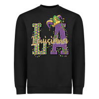 Black louisiana mardi gras Heavyweight Sweatshirt - MaliasSmallBusiness