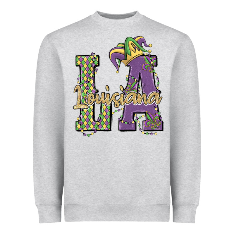 Louisiana Mardi Gras Heavyweight Sweatshirt by MaliasSmallBusiness | Teevron