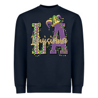 Navy louisiana mardi gras Heavyweight Sweatshirt - MaliasSmallBusiness