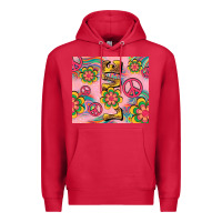 Cardinal peace love hippie daisy Premium Hoodie - TumblerDesignByShophia