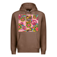 Chestnut peace love hippie daisy Premium Hoodie - TumblerDesignByShophia