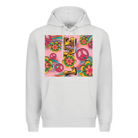 Dove Grey peace love hippie daisy Premium Hoodie - TumblerDesignByShophia