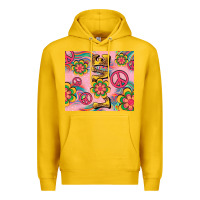 Lemon peace love hippie daisy Premium Hoodie - TumblerDesignByShophia