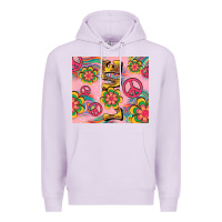 Lilac peace love hippie daisy Premium Hoodie - TumblerDesignByShophia
