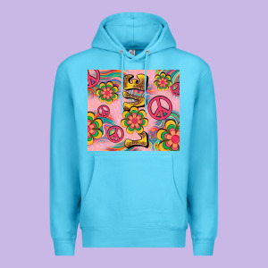 Peace Love Hippie Daisy Premium Hoodie Designed By Tumblerdesignbyshophia