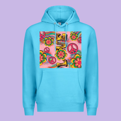 Peace Love Hippie Daisy Premium Hoodie Designed By Tumblerdesignbyshophia