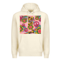 Sandshell peace love hippie daisy Premium Hoodie - TumblerDesignByShophia