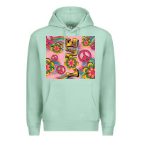 Seafoam peace love hippie daisy Premium Hoodie - TumblerDesignByShophia