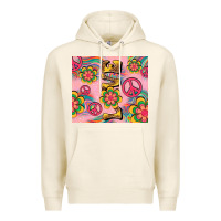 Tofu peace love hippie daisy Premium Hoodie - TumblerDesignByShophia