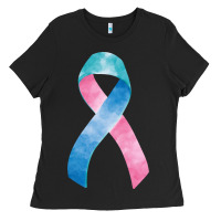 Black thyroid cancer ribbon fa element Ladies Tee - FaDigitalArtStudio