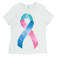 White thyroid cancer ribbon fa element Ladies Tee - FaDigitalArtStudio