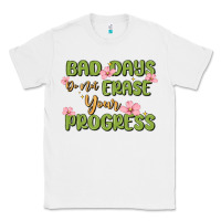 White mental health uplifting quote Classic Tee - MaliasSmallBusiness
