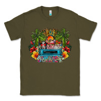 Army Green Summer Classic Tee - CowhideDigitalArt
