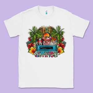 Summer Classic Tee Designed By Cowhidedigitalart