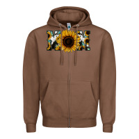 Chestnut Sunflower Turquoise Cowhide Mom Zipper Hoodie - Bettercallsaul