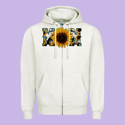 Sunflower Turquoise Cowhide Mom Zipper Hoodie Designed By Bettercallsaul