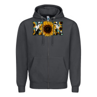 Smoke Sunflower Turquoise Cowhide Mom Zipper Hoodie - Bettercallsaul
