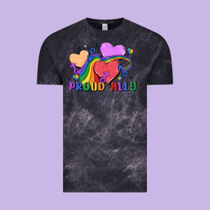 Proud Ally Vintage Tee Designed By Maliassmallbusiness