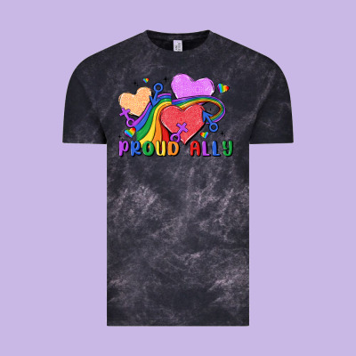 Proud Ally Vintage Tee Designed By Maliassmallbusiness