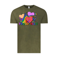 Vintage Olive proud ally Vintage Tee - MaliasSmallBusiness